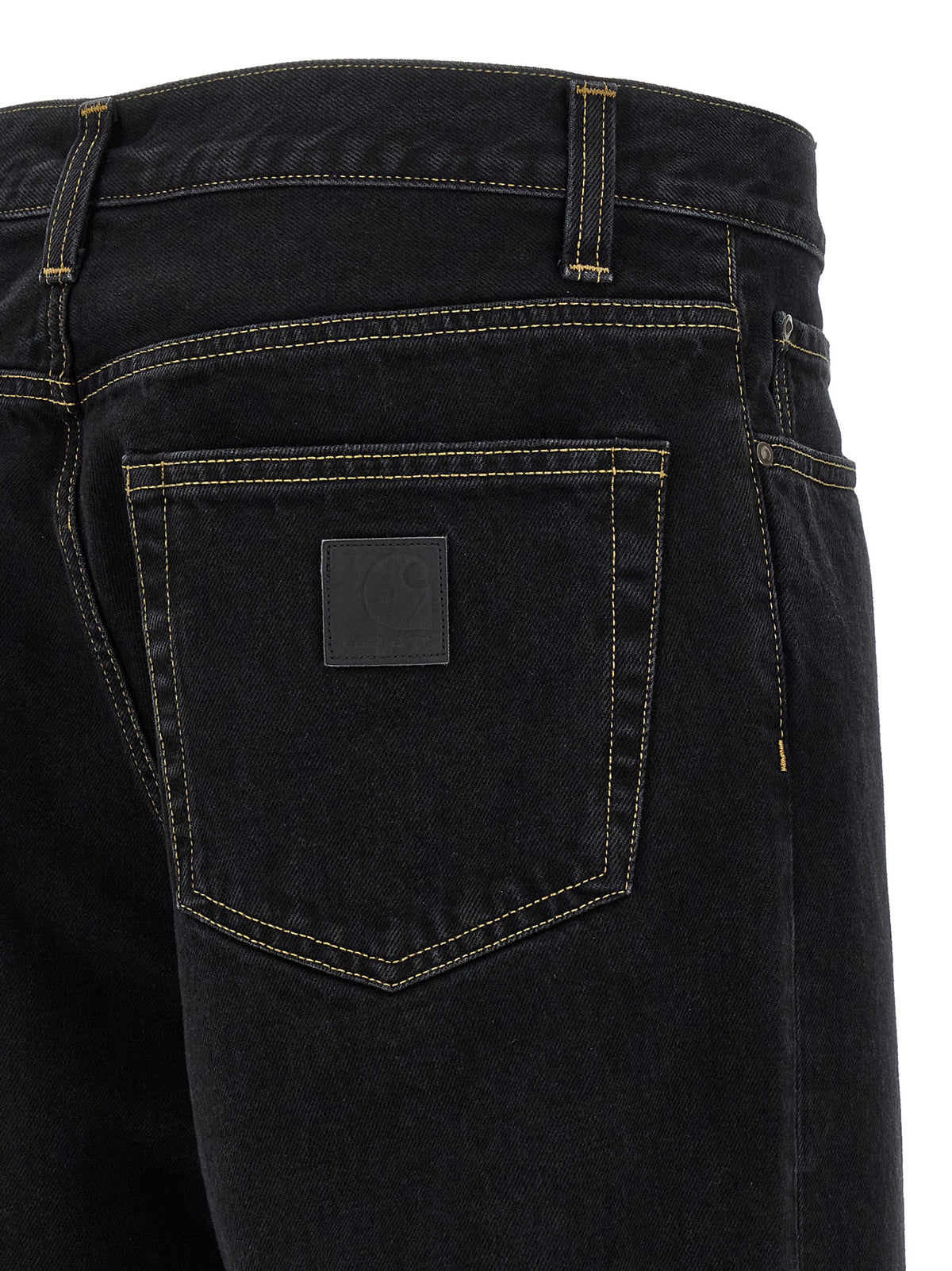 Carhartt Wip Black Cotton Tapered Jeans