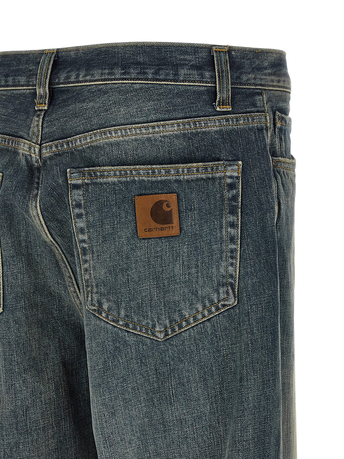 Carhartt Wip Gray Cotton Straight-Leg Jeans