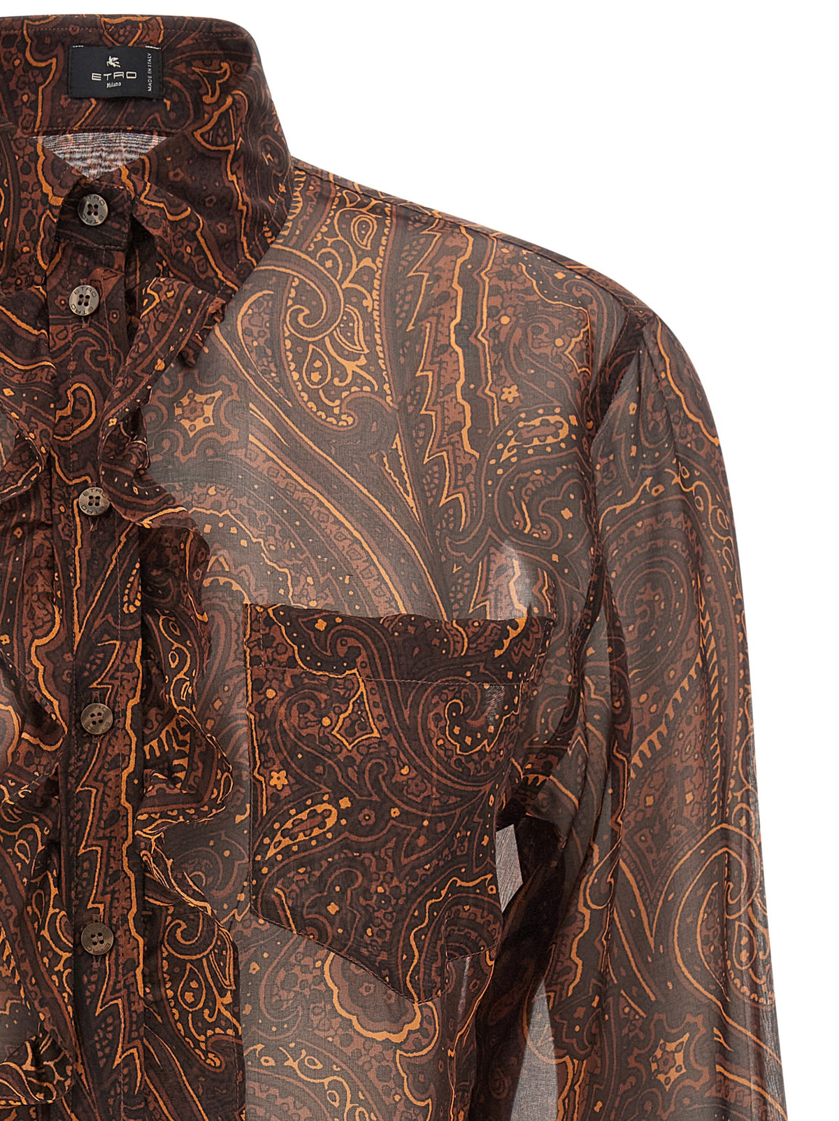 Etro Brown Silk Blouse
