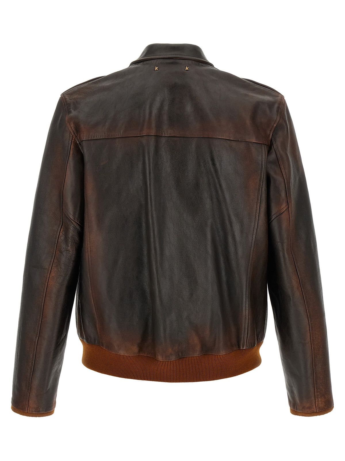 Golden Goose Brown Cowhide Leather Jacket