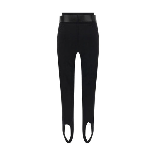 Self-Portrait Black Viscose Athletic Pants