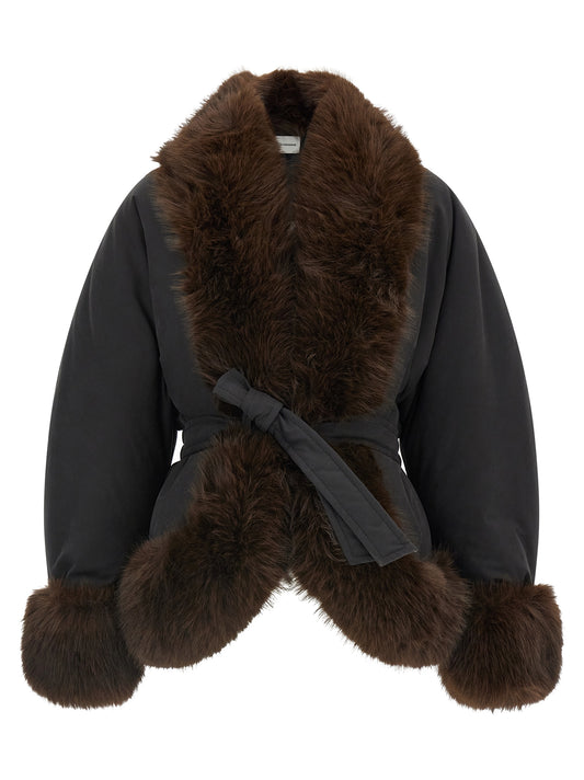The Andamane Black Polyester Full-Length Jacket