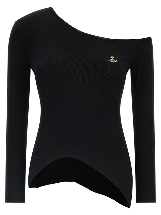 Vivienne Westwood Black Viscose Long Sleeve T-Shirt