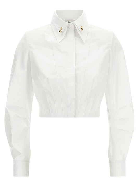Elisabetta Franchi White Cotton Blouse