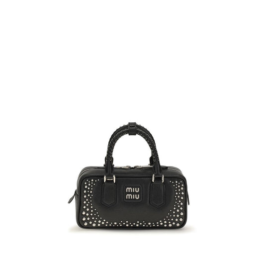 Miu Miu Black Calf Leather Bos Taurus Handbag