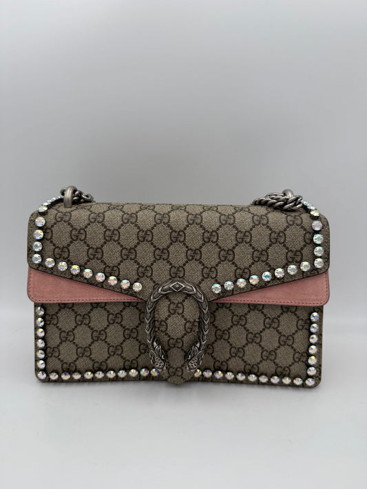 Gucci GUCCI DIONYSUS GG Supreme with Diamonds Handbag