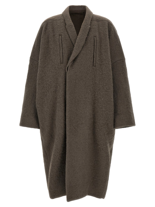 Rick Owens Gray Marabou Coat