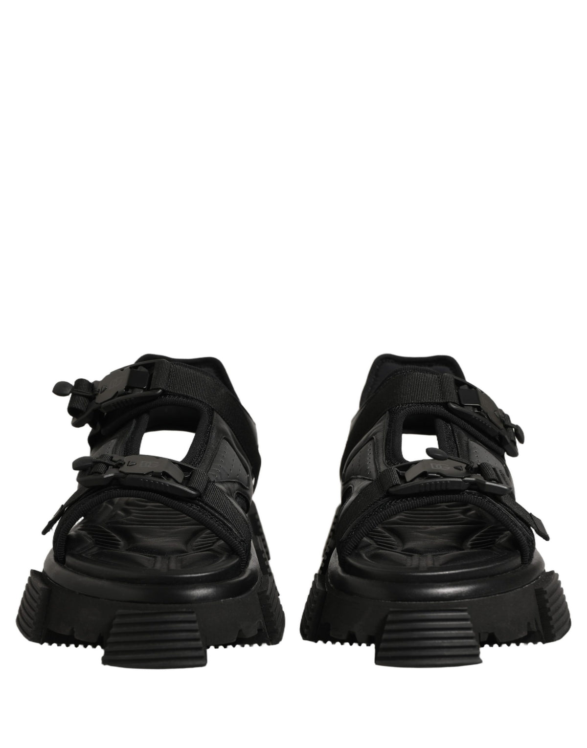 Dolce & Gabbana Black Logo Detailed Men Chunky Sandals Shoes