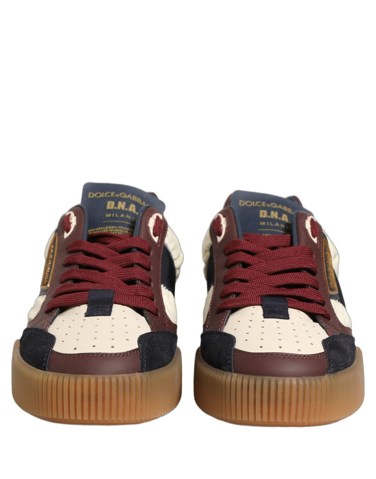 Dolce & Gabbana Multicolor Leather MIAMI Sneakers Men Shoes