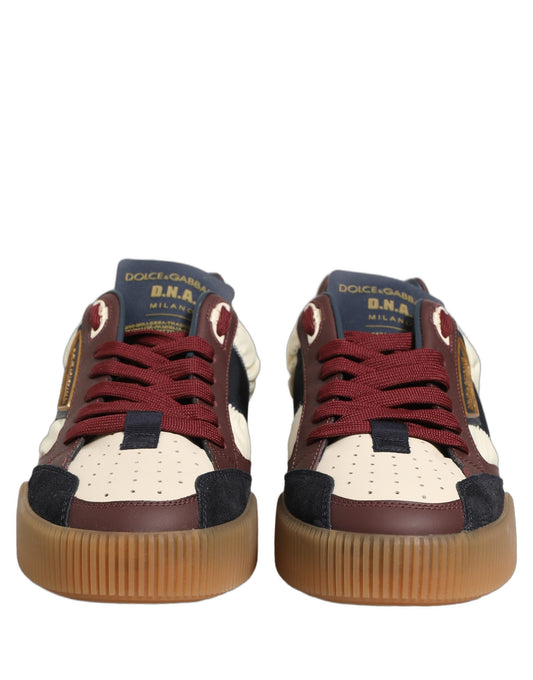 Dolce & Gabbana Multicolor Leather MIAMI Sneakers Men Shoes
