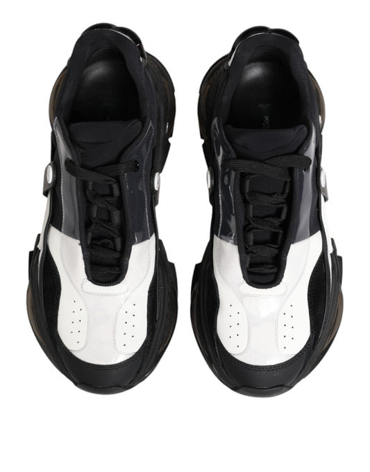 Dolce & Gabbana White Black Logo Airmaster Men Sneakers Shoes