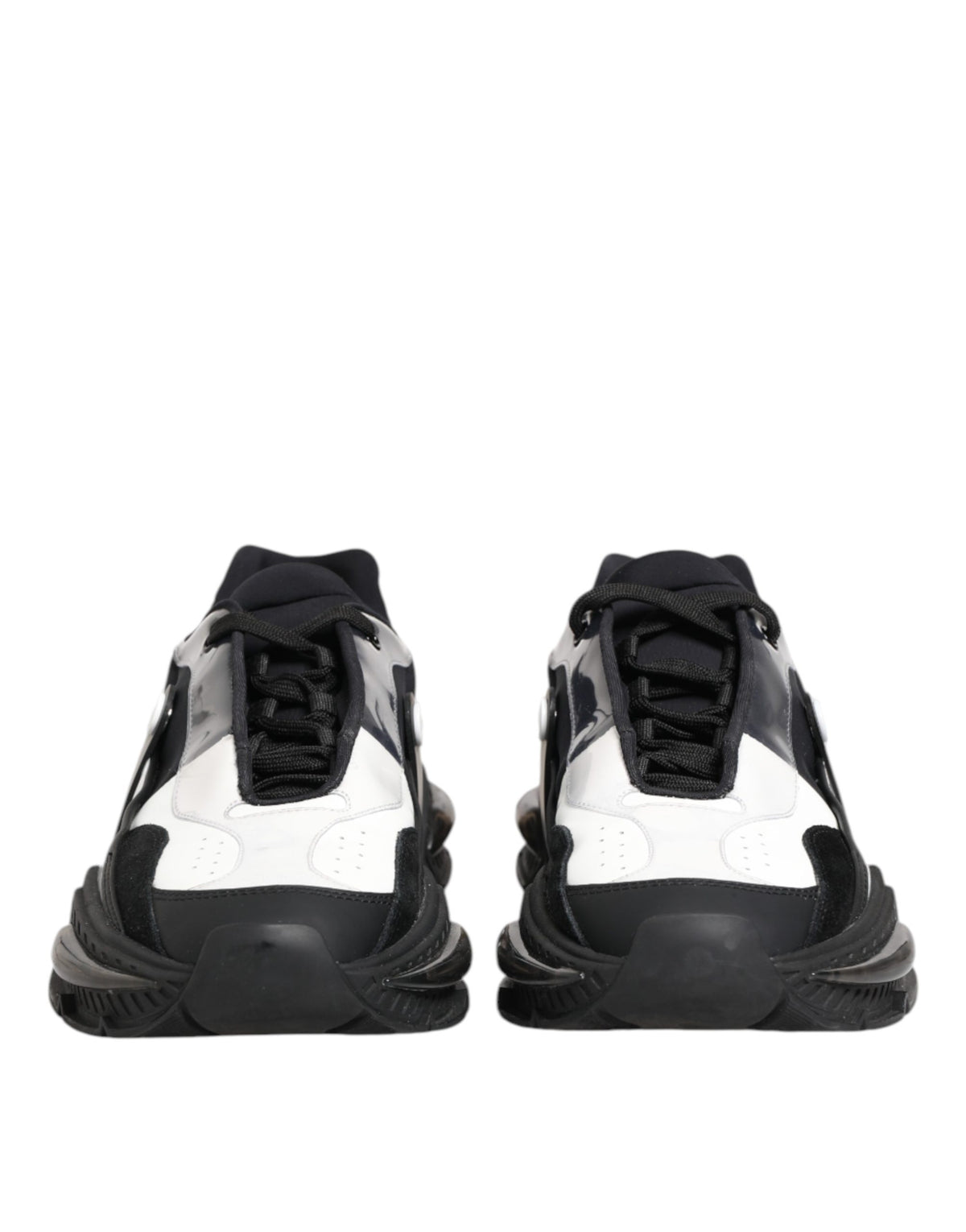 Dolce & Gabbana White Black Logo Airmaster Men Sneakers Shoes