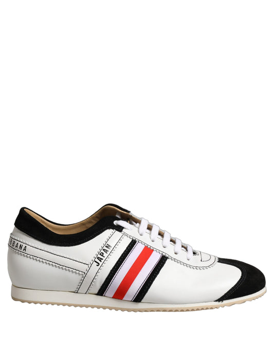 Dolce & Gabbana White Leather Japan Low Top Sneakers Shoes