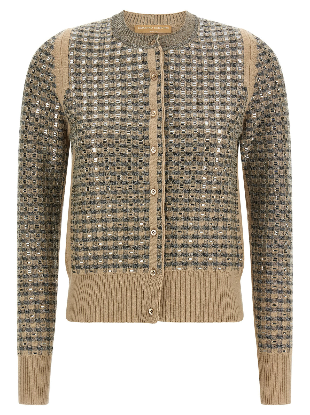 Ermanno Scervino Beige Virgin Wool Cardigan