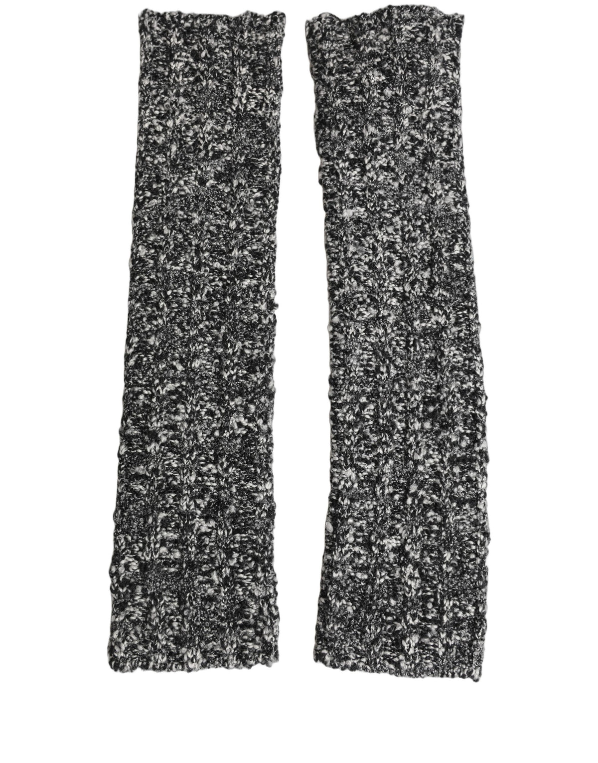 Dolce & Gabbana Sleeves Black Wool Blend Knitted Warmer Arm