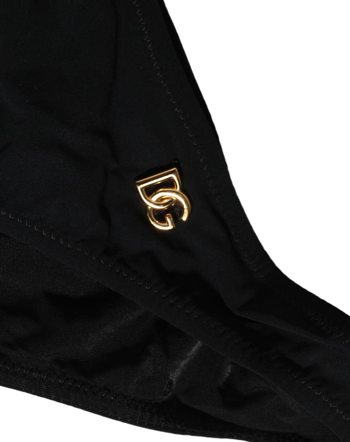 Dolce & Gabbana Black Cutout Logo One Piece Swimsuit Swimwear