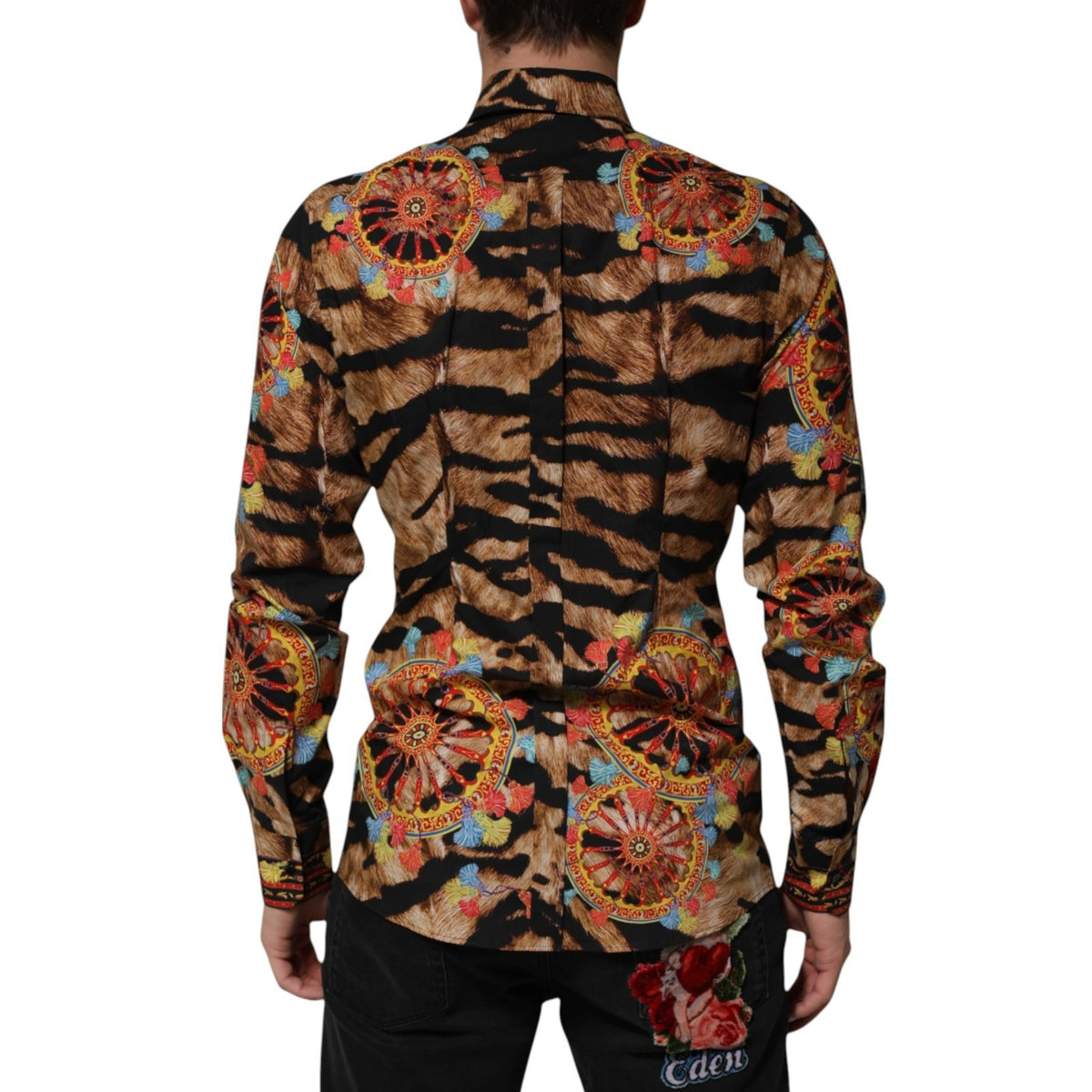 Dolce & Gabbana Cotton Tiger Carretto Long Sleeve Shirt