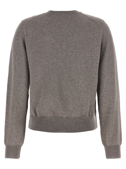 Maison Kitsuné Gray Wool Cardigan