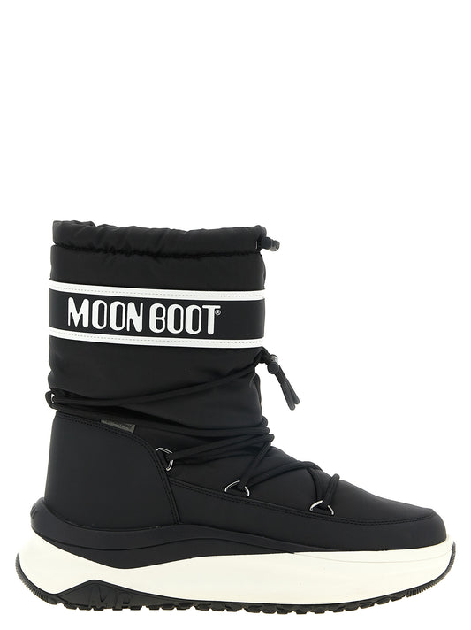 Moon Boot Black Polyester Lace-Up Boots