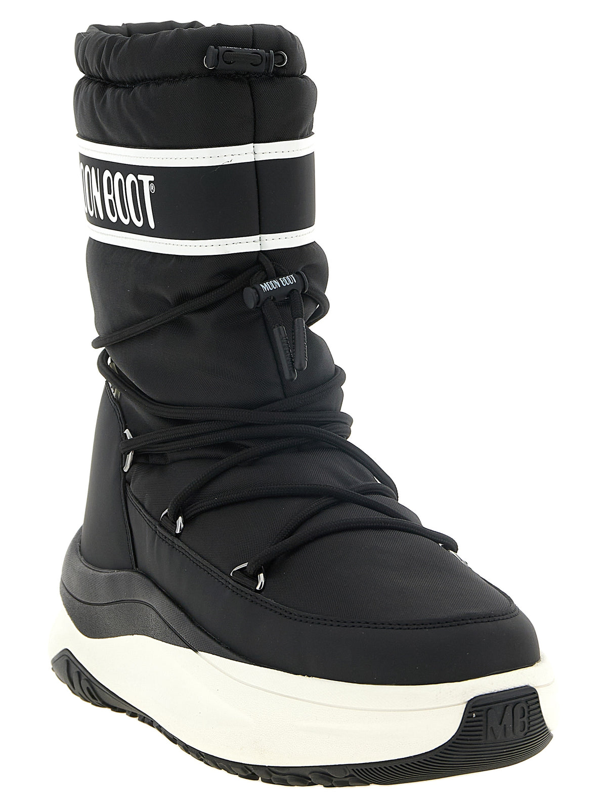 Moon Boot Black Polyester Lace-Up Boots