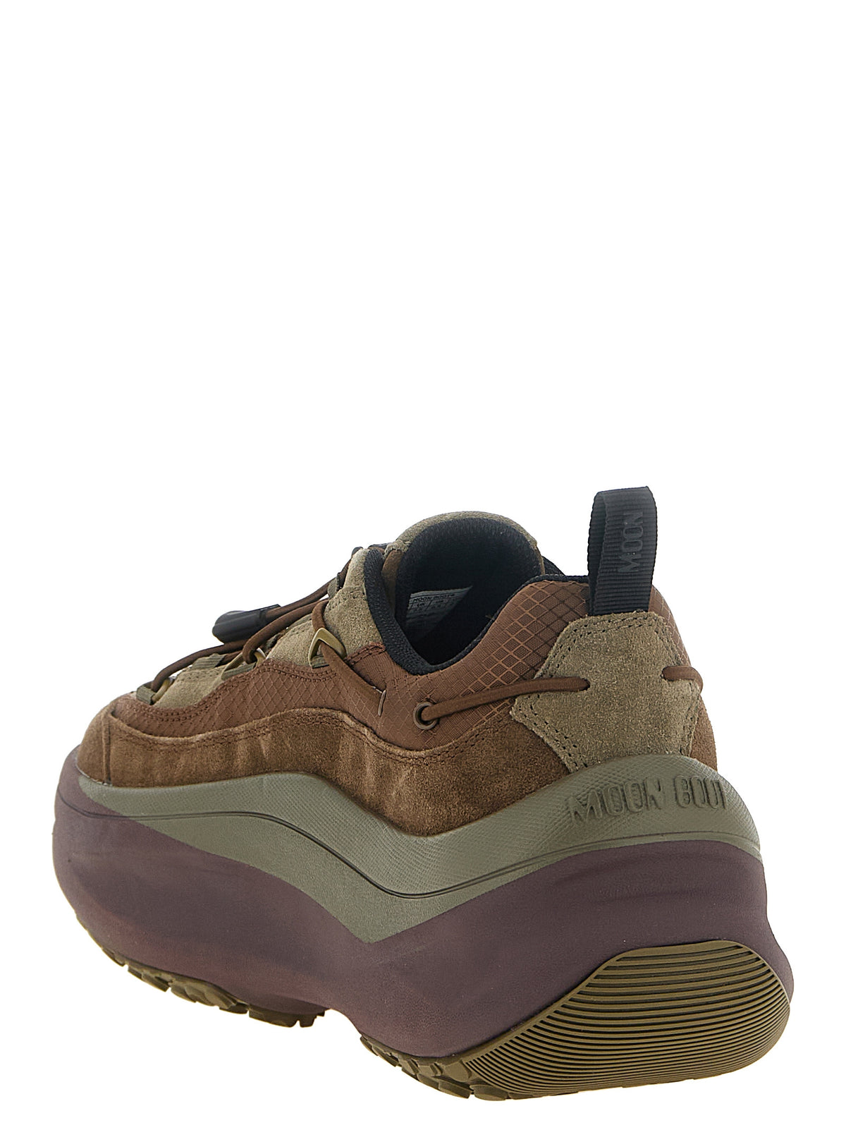 Moon Boot Brown Cowhide Athletic Sneakers