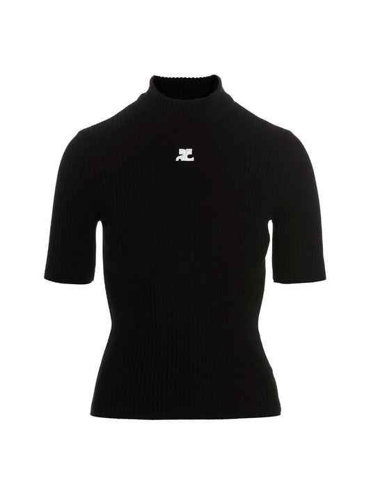 Courrèges Bicolor Viscose Cardigan