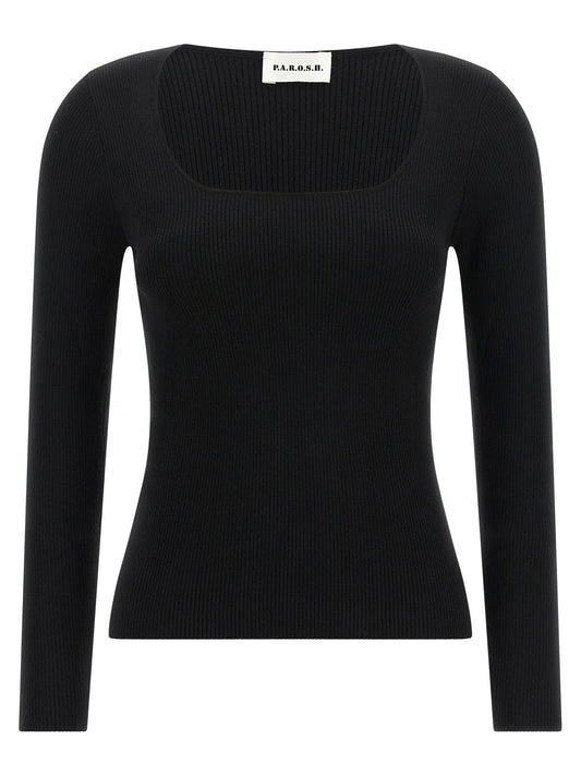 P.A.R.O.S.H. Black Wool Cardigan