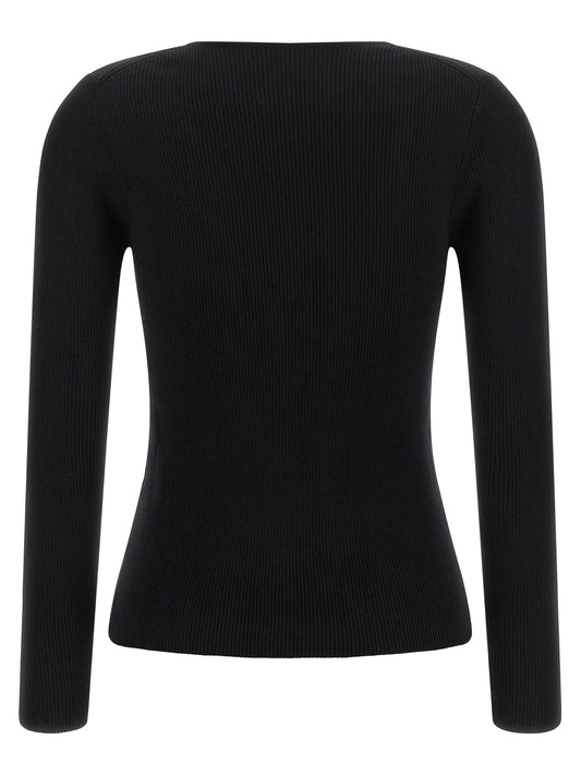 P.A.R.O.S.H. Black Wool Cardigan