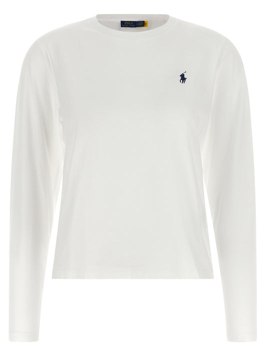 Polo Ralph Lauren White Cotton Long Sleeve T-Shirt