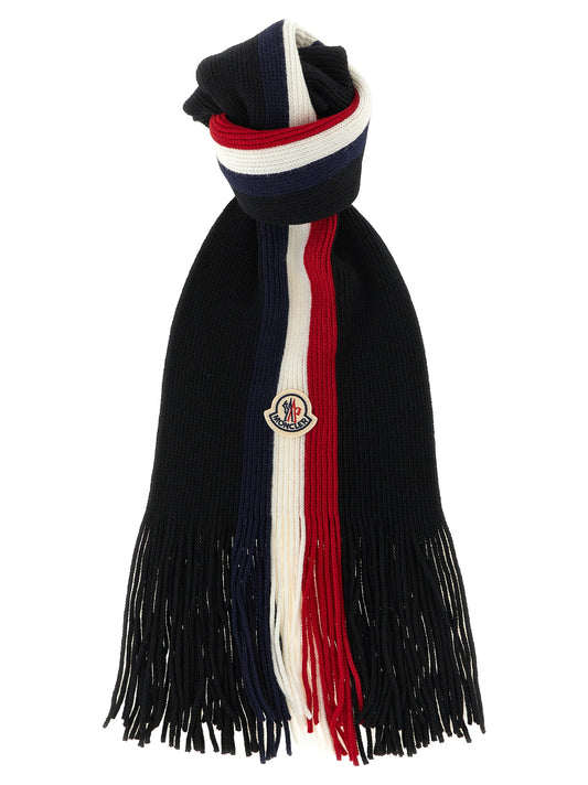 Moncler Black Virgin Wool Foulard