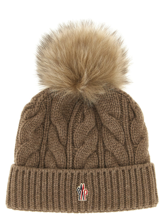 Moncler Grenoble Brown Virgin Wool Beanie