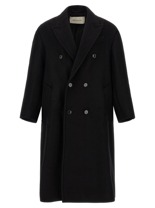 Ami Paris Black Wool Coat