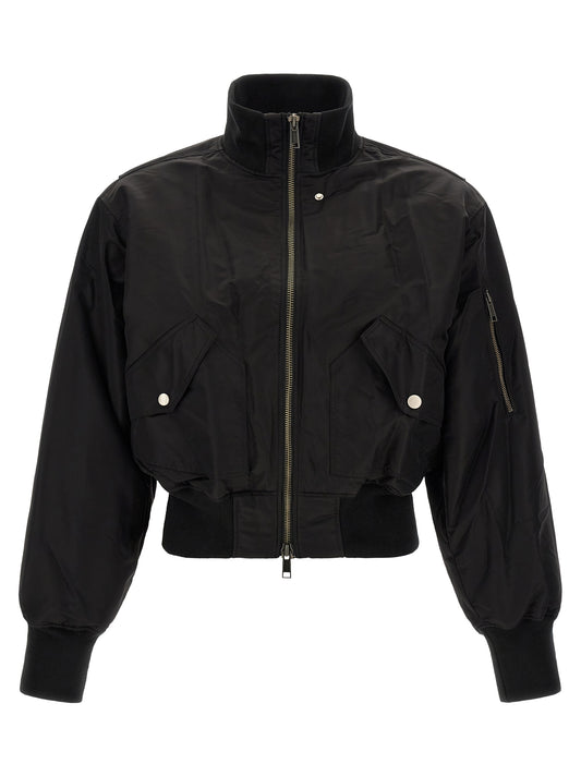 Entire Studios Black Nylon Bomber