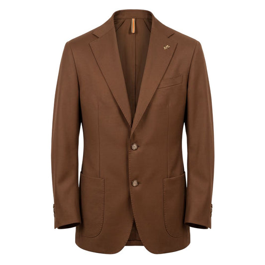 Roberto Pepe Luxury Brown Viscose Men's Jacket
