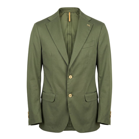 Roberto Pepe Luxury Green Cotton Men Jacket