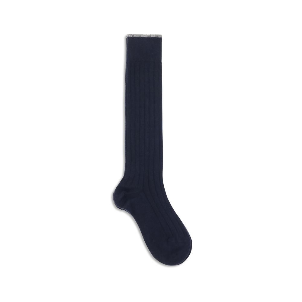 Brunello Cucinelli Blue Cashmere Socks