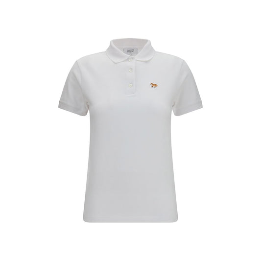 Maison Kitsuné White Cotton Polo Shirt