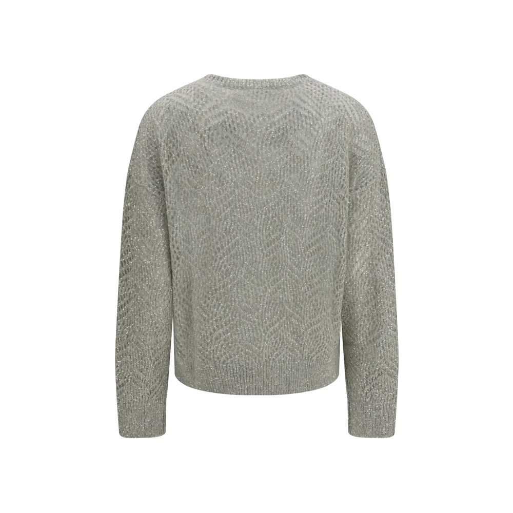 Brunello Cucinelli Gray Linen Sweatshirt