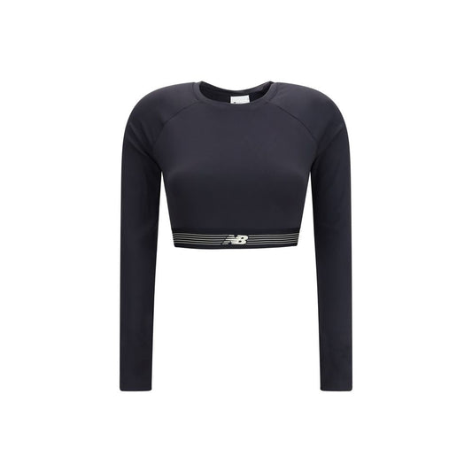 New Balance Black Recycled Polyester Sweatshirt