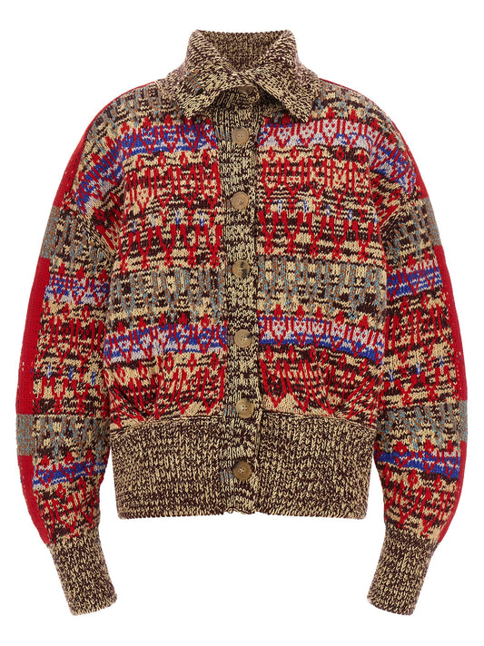 Dries Van Noten Multicolor Wool Cardigan