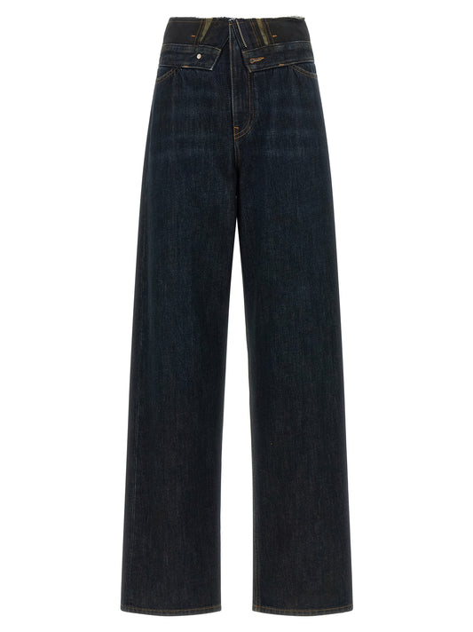 MM6 Maison Margiela Blue Cotton High-Waisted Jean