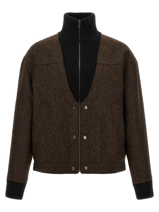 Maison Margiela Brown Wool Bomber
