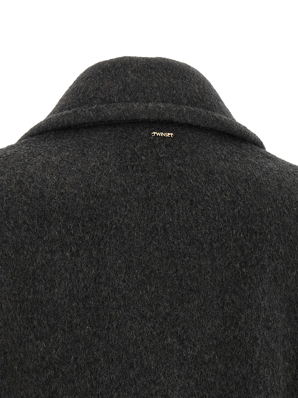 Twinset Gray Wool Coat