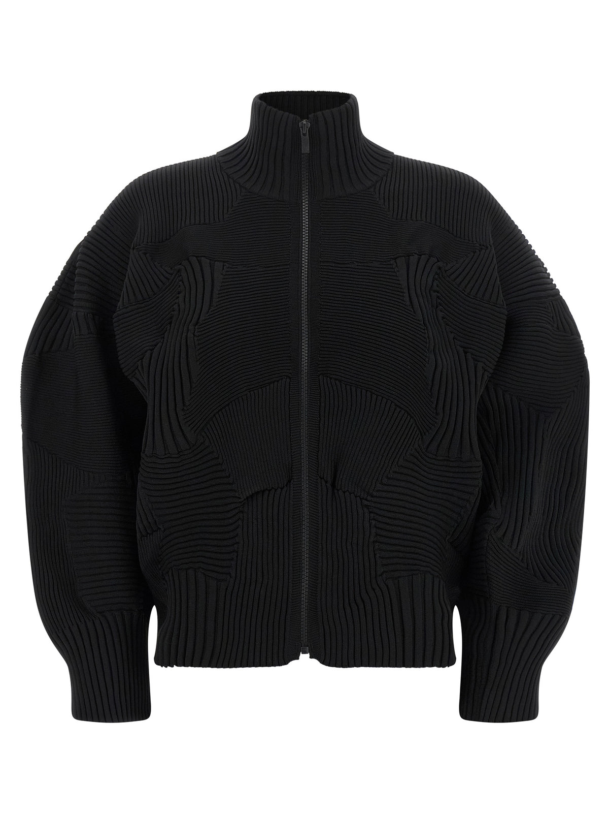 Issey Miyake Black Polyester Full-Length Jacket