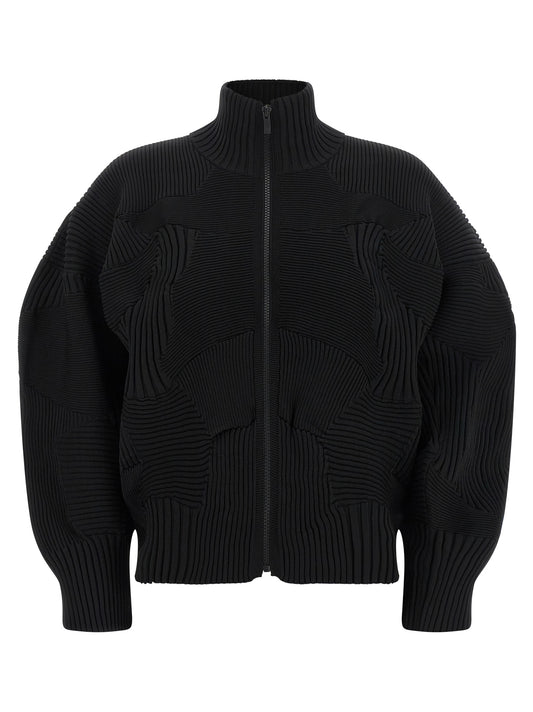 Issey Miyake Black Polyester Full-Length Jacket