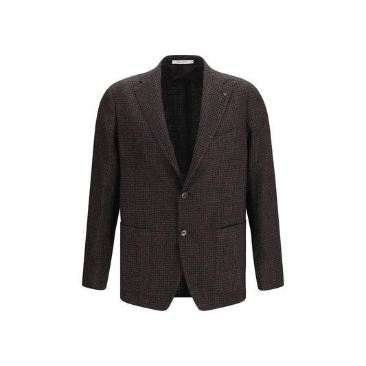 Tagliatore Brown Wool Oves Aries Blazer