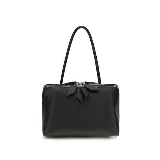The Attico Black Calf Leather Bos Taurus Shoulder Bag