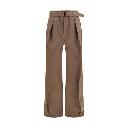 Lemaire Brown Polyester Casual Pants