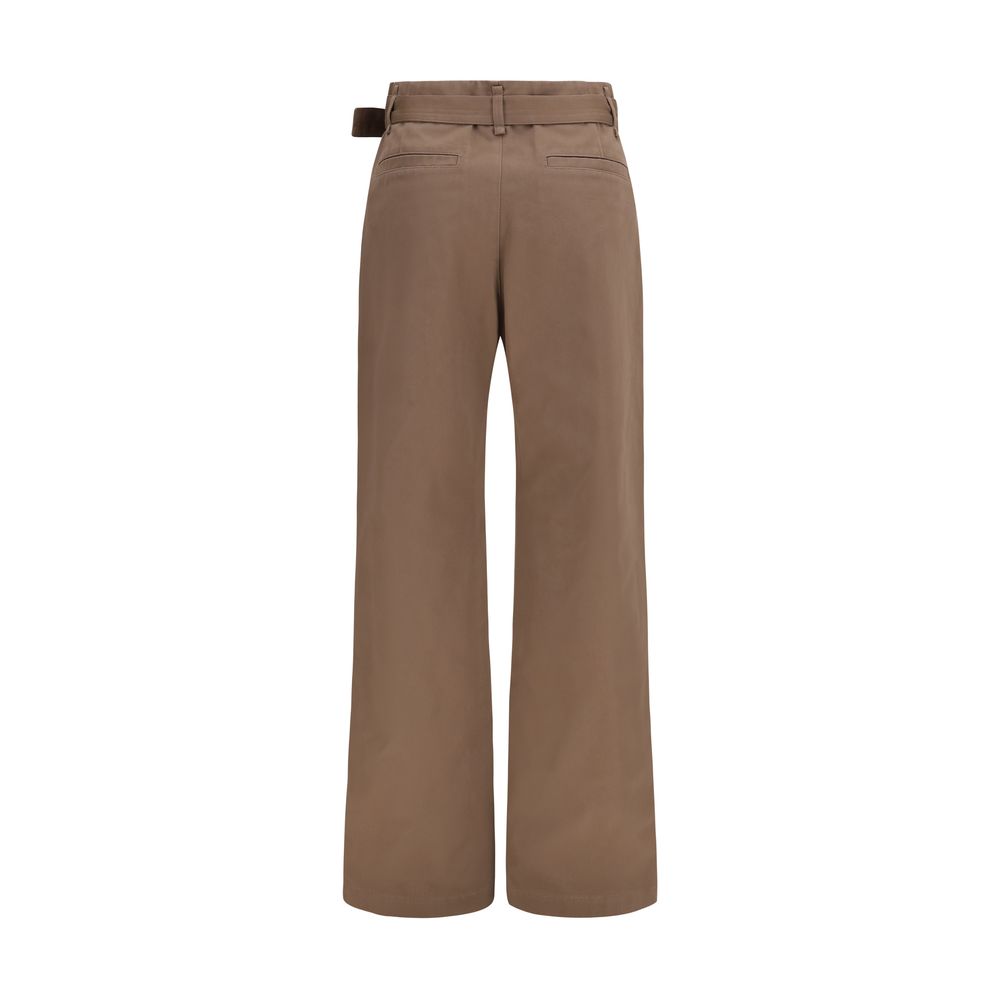 Lemaire Brown Polyester Casual Pants