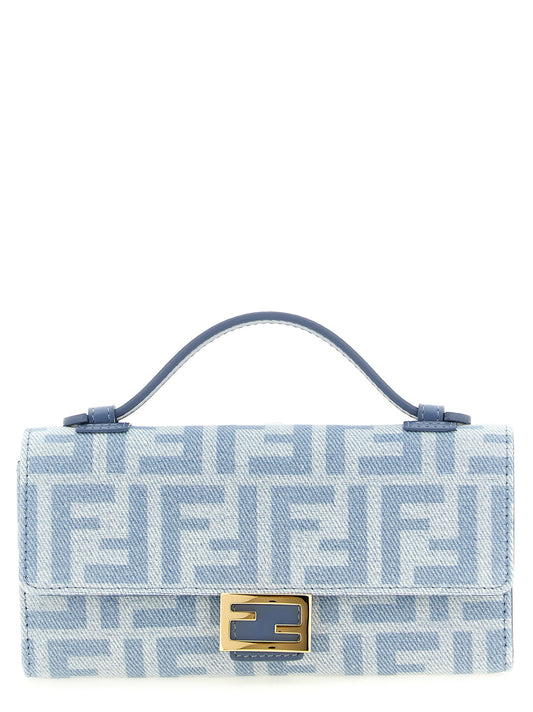 Fendi Blue Cotton Cardholder